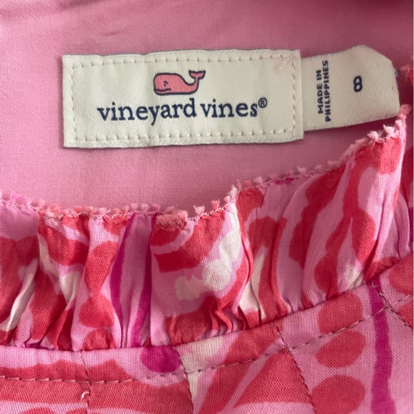 Vineyard Vines Island Scarf Print Dress Pink Size 8 - Picture 5 of 5